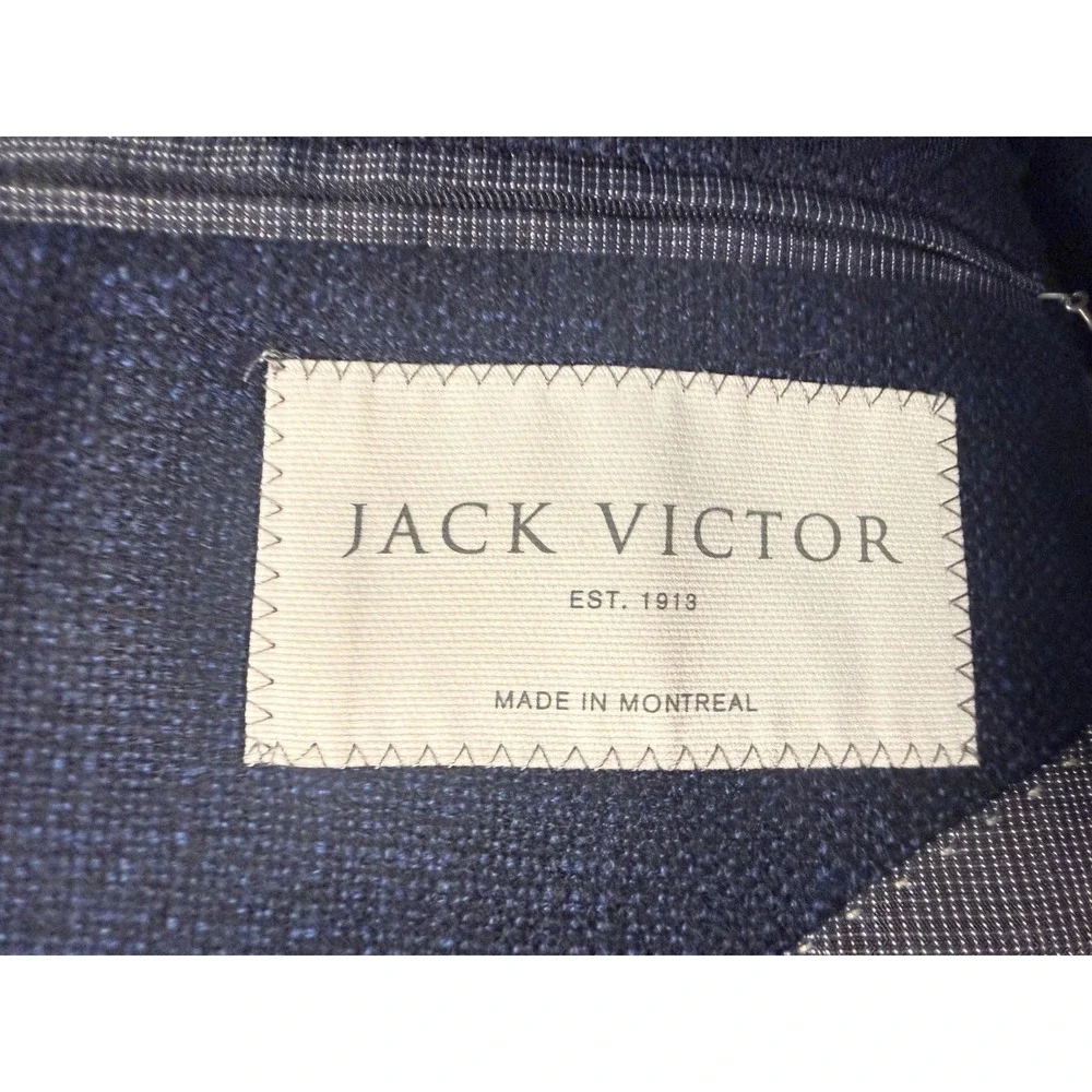 Jack Victor Blazer Men Size 46 Blue Super 110s Wool Sport Coat‎ Italy